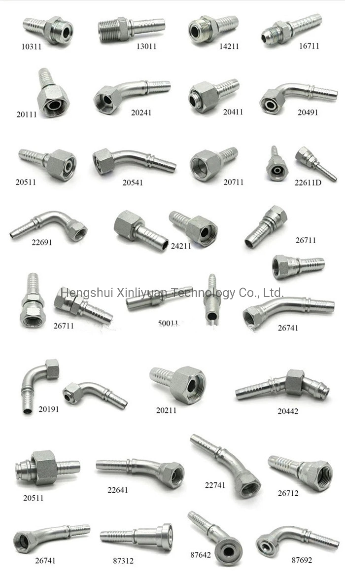 20441t Metric Female L. T. 45 Degree Elbow Hydraulic Nipple Fitting for Hose