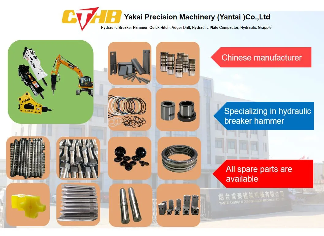 20crmo Hydraulic Breaker Hammer Spare Parts Yakai Cthb Accessories for Excavator Rock Breaker