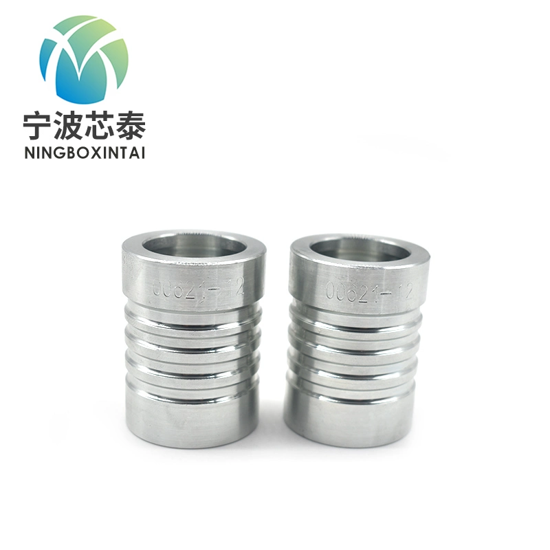 China OEM ODM Manufacturer 00621 SAE 100r13 Six Wire Hose Interlock Hydraulic Ferrule Interlock Galvanized Hydraulic Parts Hose Ferrule