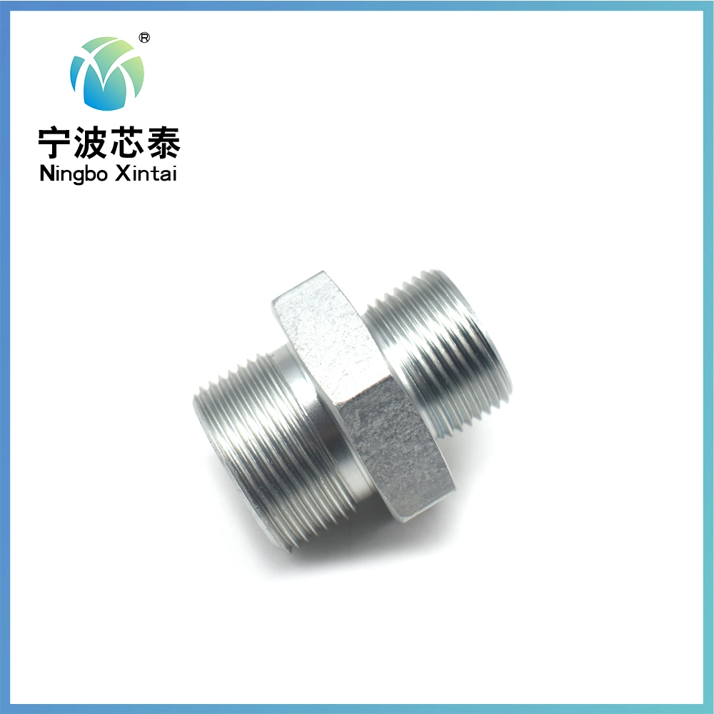 1c 1d Series DIN Standard Steel Straight Metric Thread Union Bite Type Hydraulic Adapters